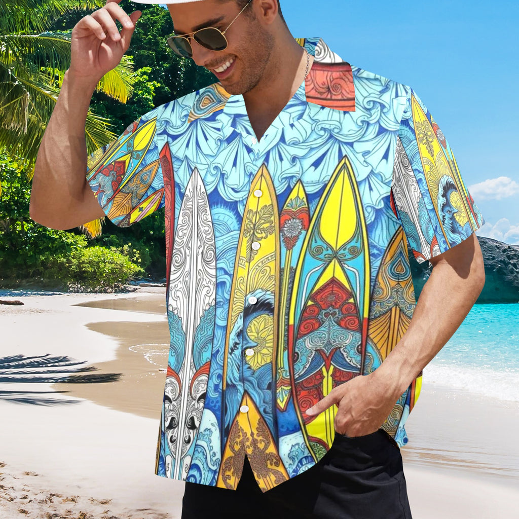Men's All Over Print Hawaiian Shirt SURF'S UP