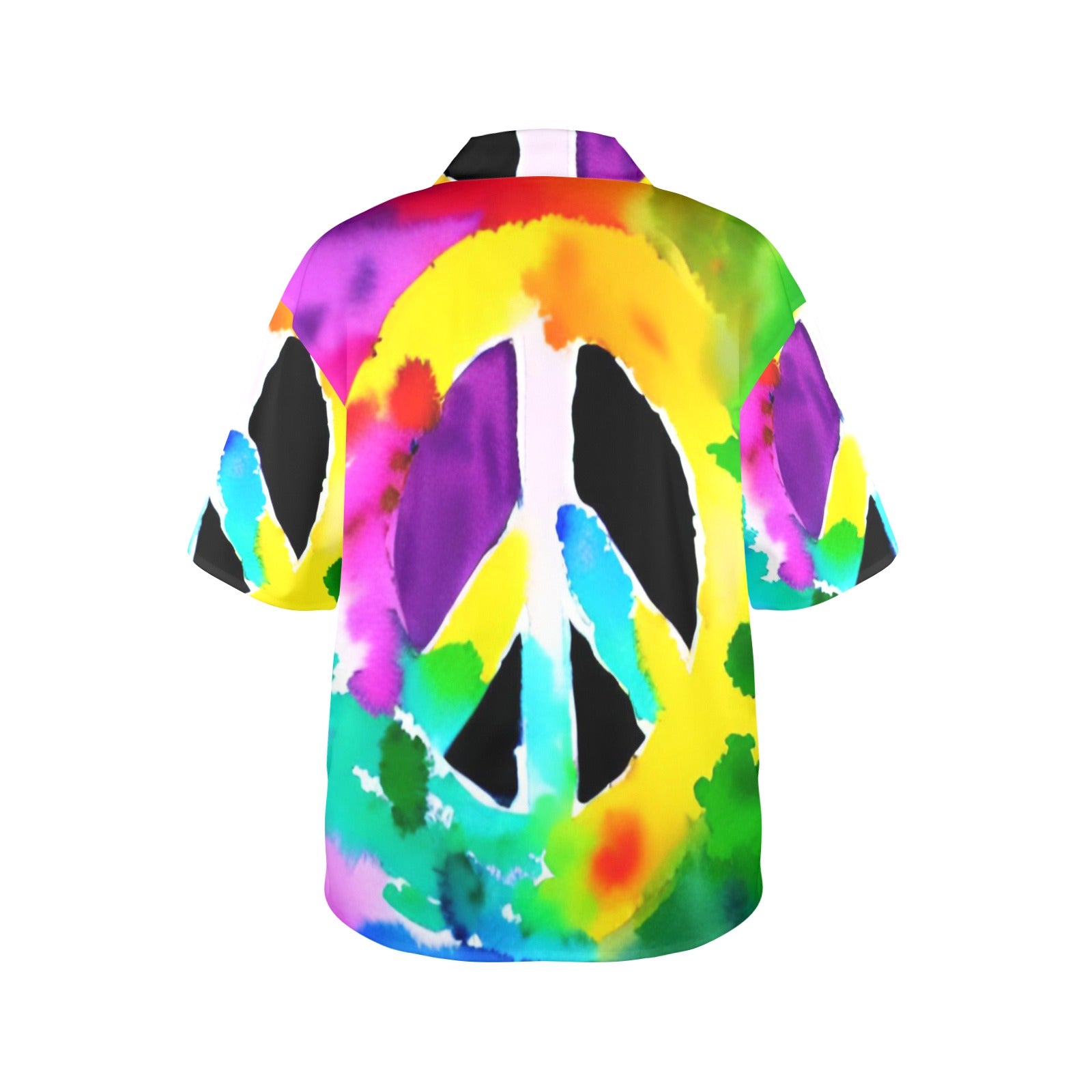 Women's All Over Print Hawaiian Shirt GIVE PEACE A CHANCE
