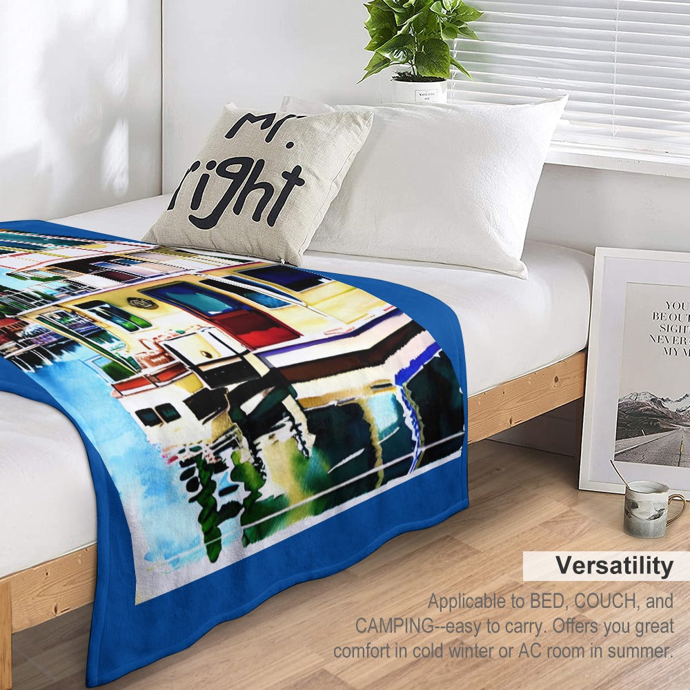 Blanket Throw Flannel WATERFRONT DREAMS