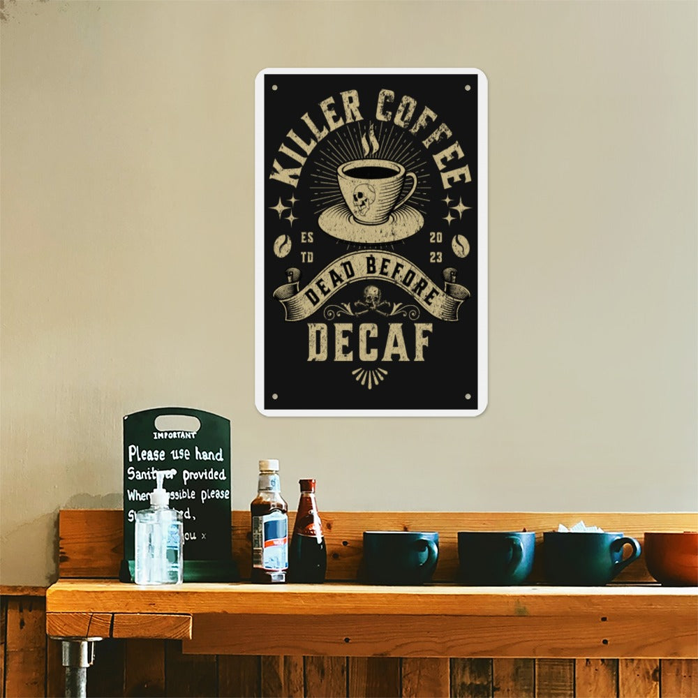 Tinplate Wall Decor KILLER COFFEE