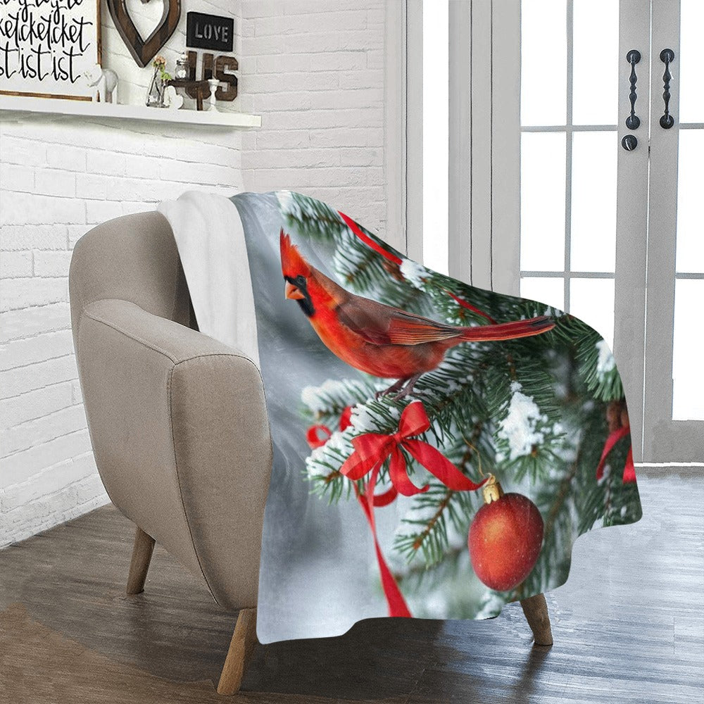 Blanket Ultra-Soft Micro Fleece CHRISTMAS CARDINAL