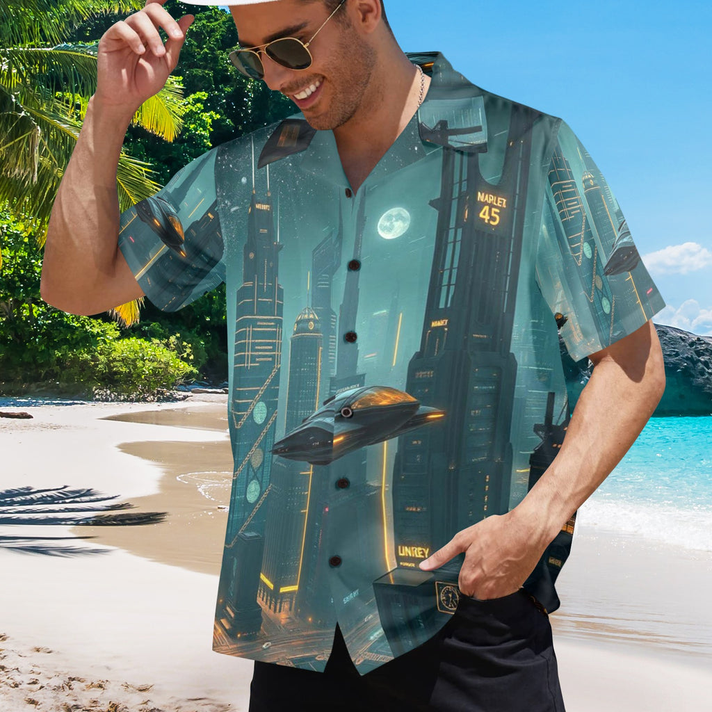 Men's All Over Print Hawaiian Shirt NARLEX 45