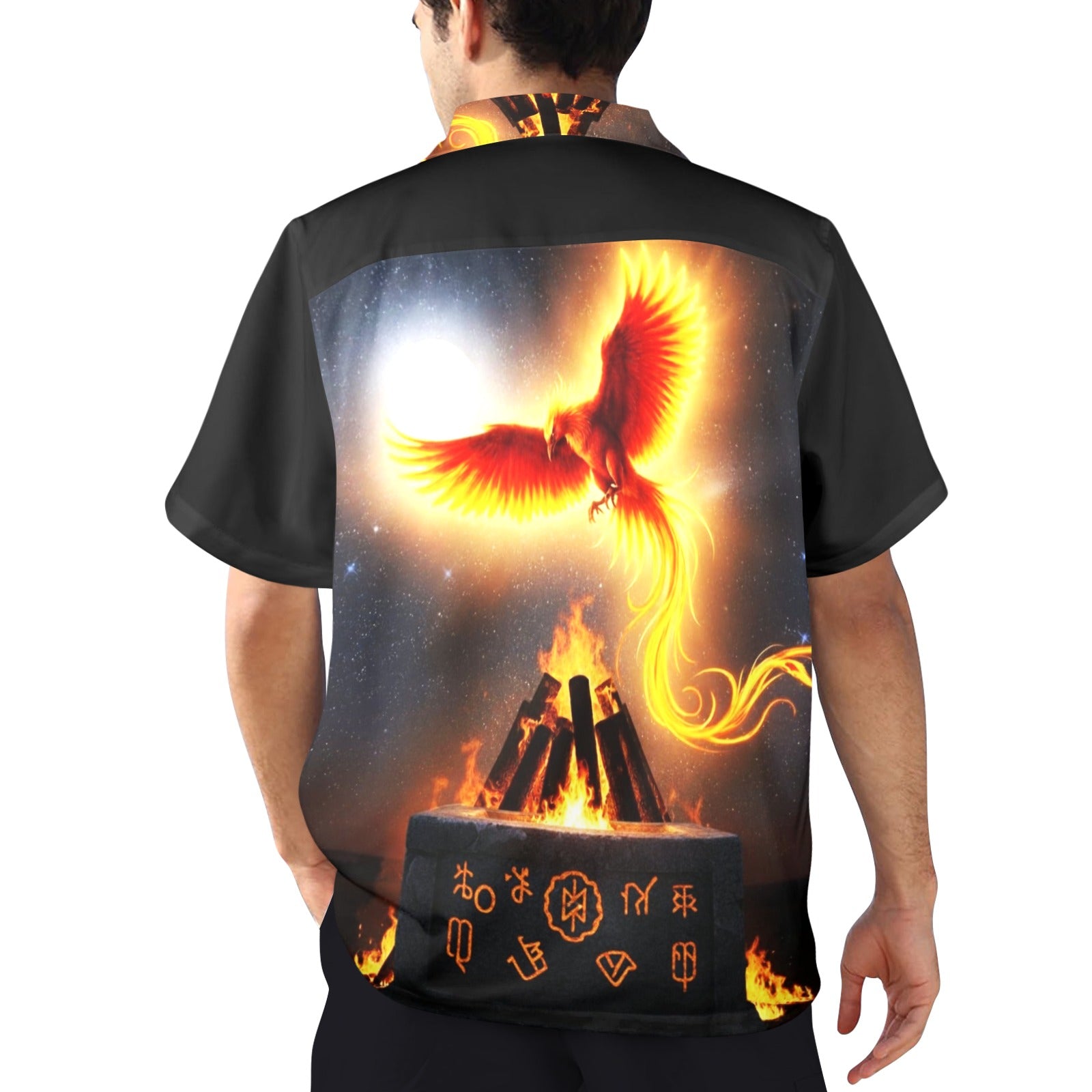 Men's All Over Print Hawaiian Shirt PHOENIX RISING