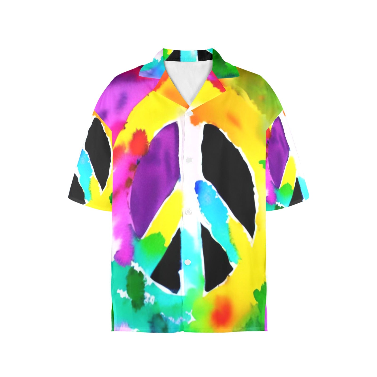 Women's All Over Print Hawaiian Shirt GIVE PEACE A CHANCE
