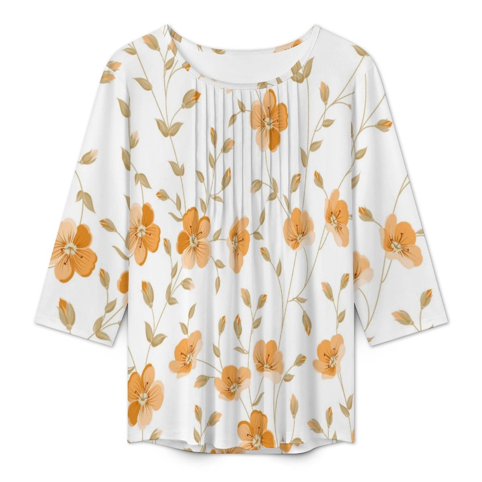 200gsm Women's 3/4 Sleeve Top(All-Over Printing)
