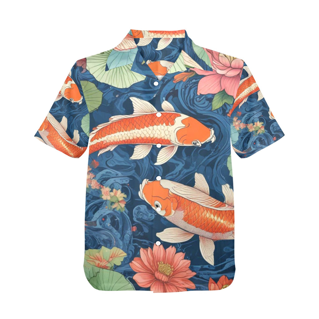 Men's All Over Print Hawaiian Shirt WHY SO KOI?
