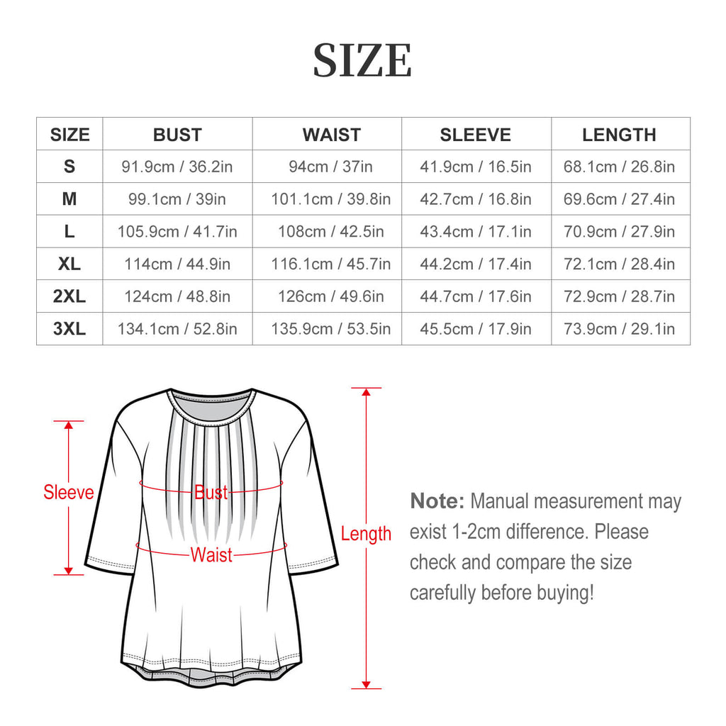 200gsm Women's 3/4 Sleeve Top(All-Over Printing)