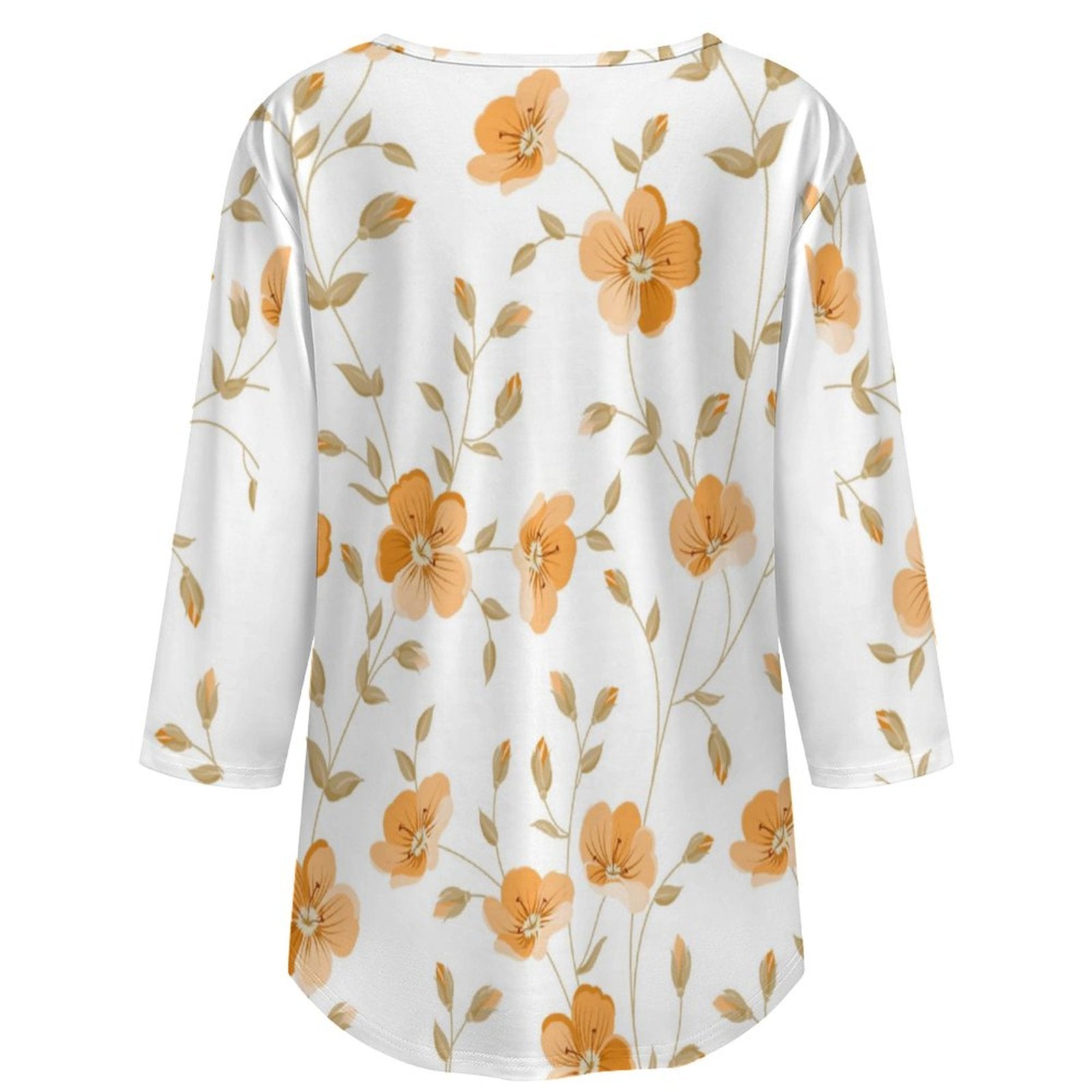 200gsm Women's 3/4 Sleeve Top(All-Over Printing)