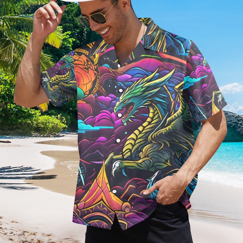 Men's All Over Print Hawaiian Shirt DRAGONQUEST