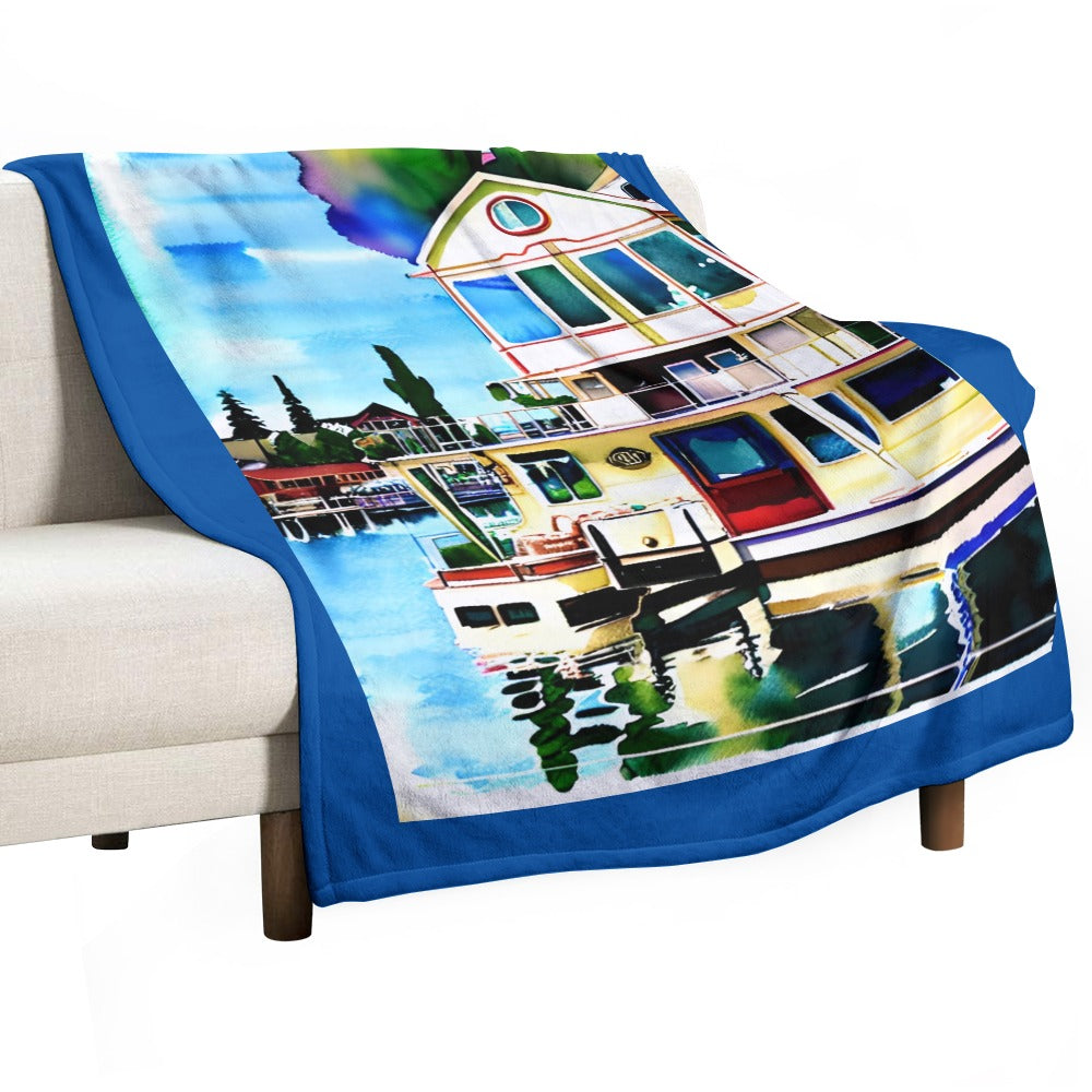 Blanket Throw Flannel WATERFRONT DREAMS