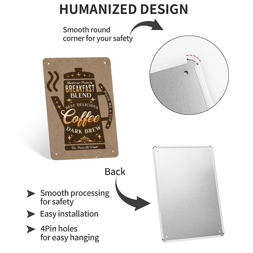 Tinplate Wall Decor BREAKFAST BLEND