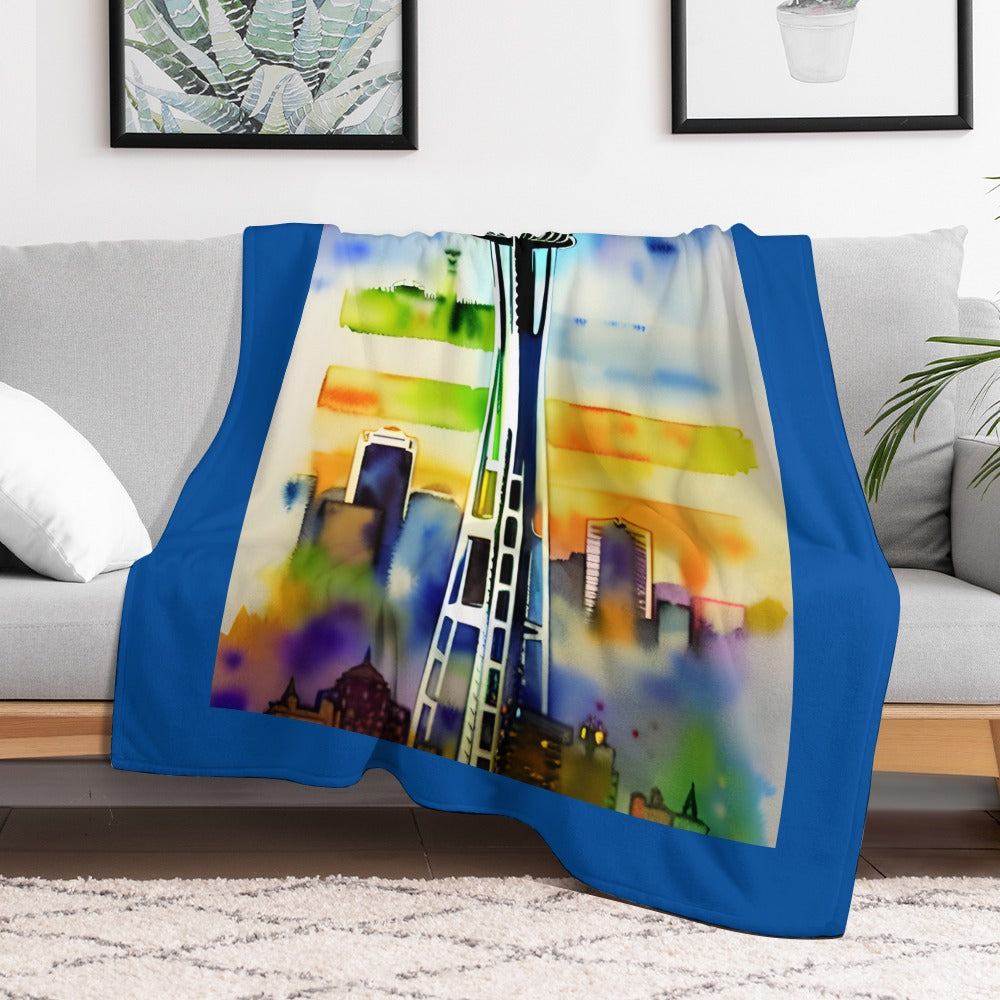 Blanket Throw Flannel SPACE NEEDLE