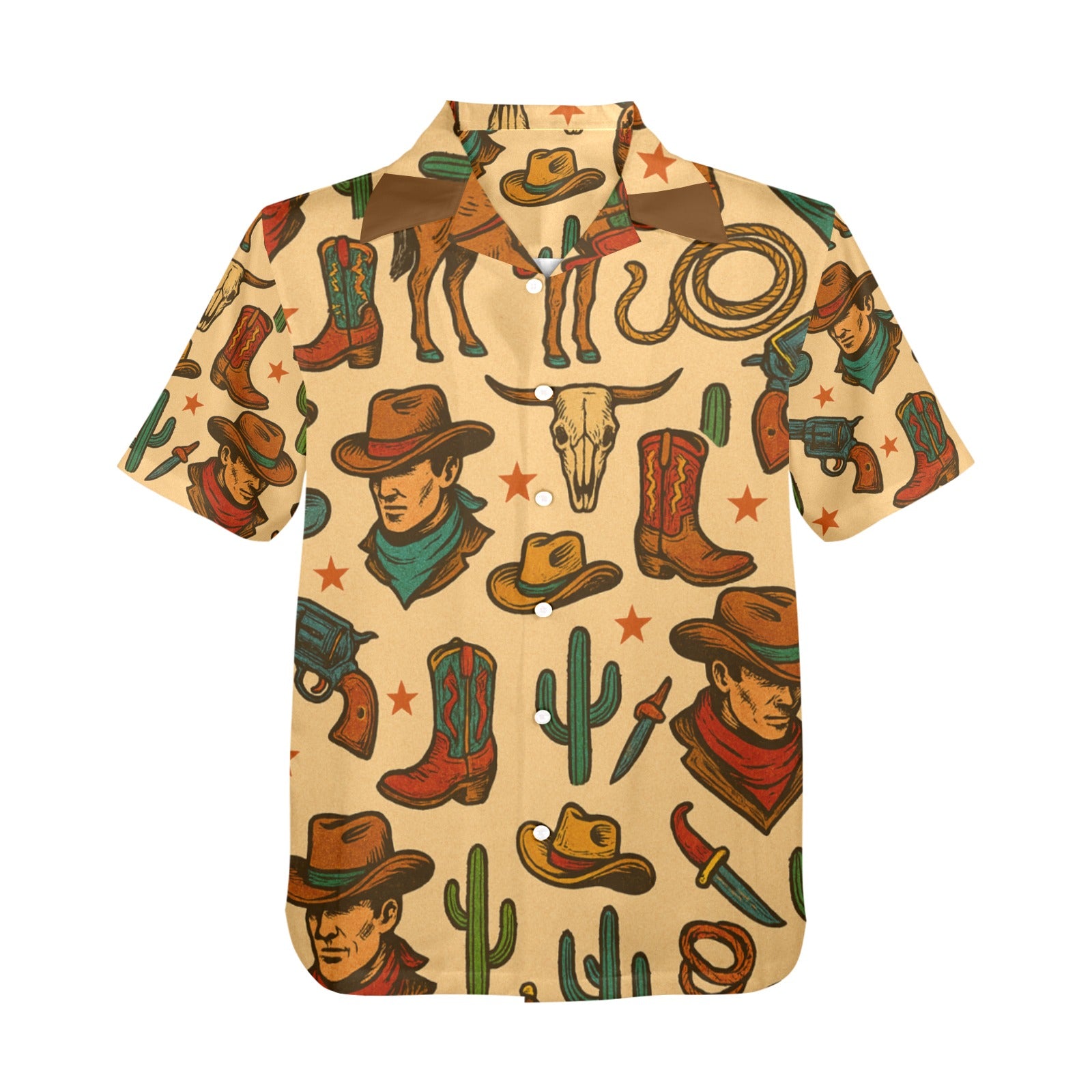 Men's All Over Print Hawaiian Shirt YIPPEE-KI-YAY