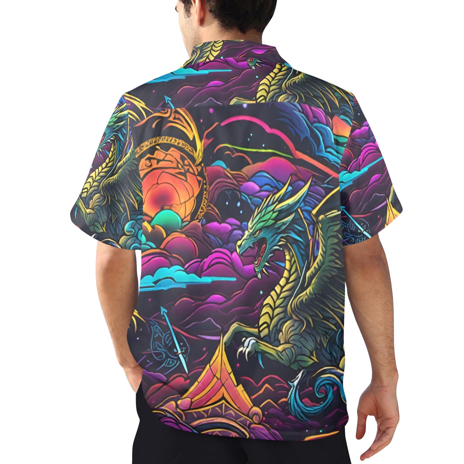 Men's All Over Print Hawaiian Shirt DRAGONQUEST