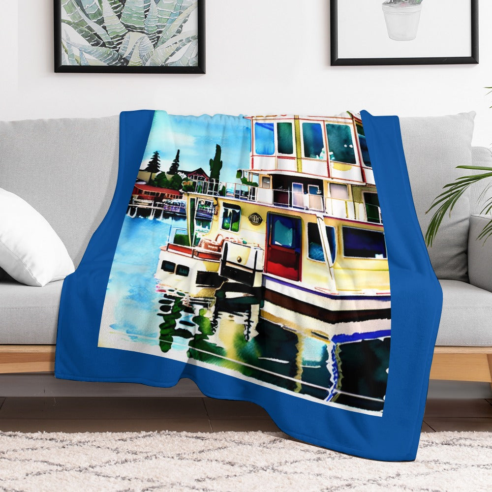 Blanket Throw Flannel WATERFRONT DREAMS