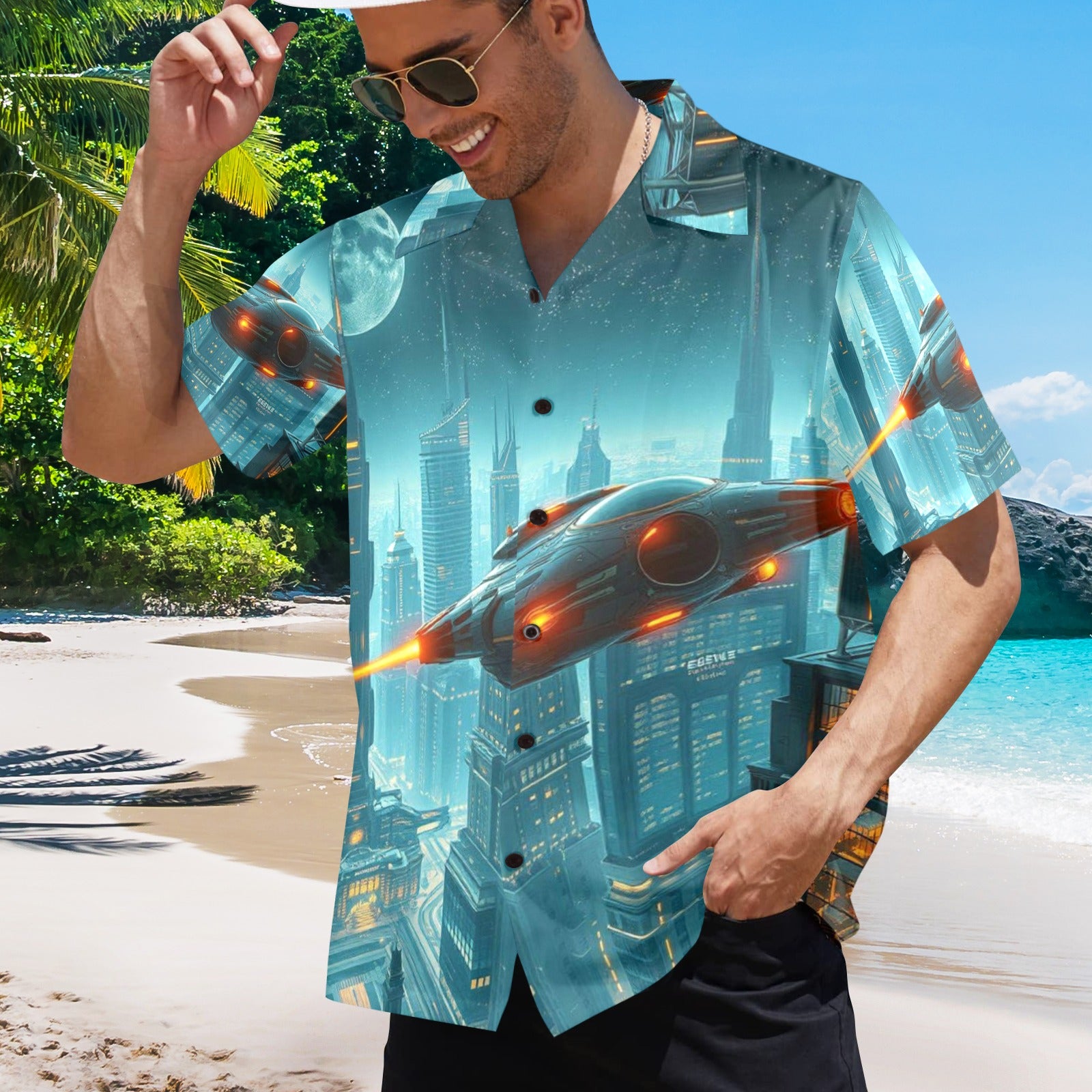 Men's All Over Print Hawaiian Shirt HOMECOMING