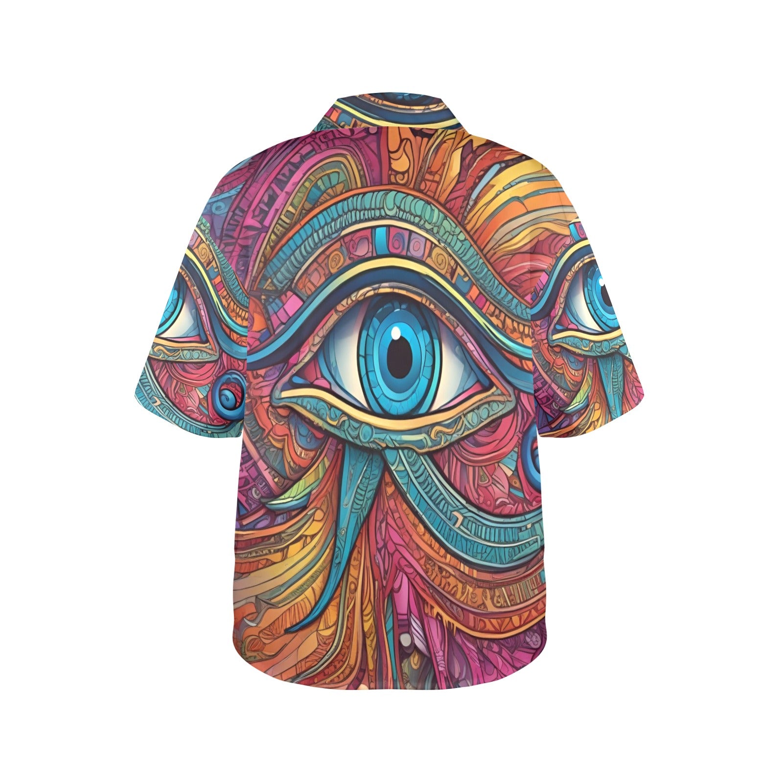 Women's All Over Print Hawaiian Shirt EYE OF HORUS