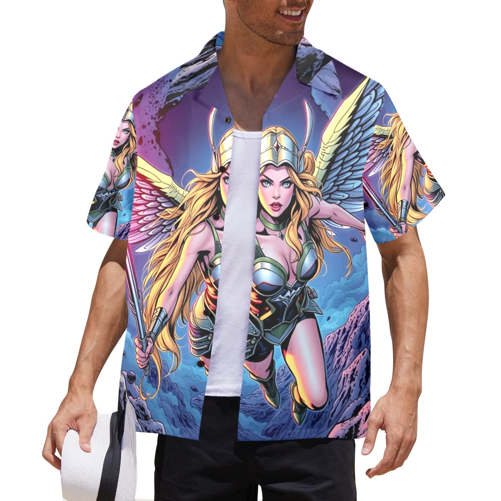 Men's All Over Print Hawaiian Shirt TO VALHALLA!
