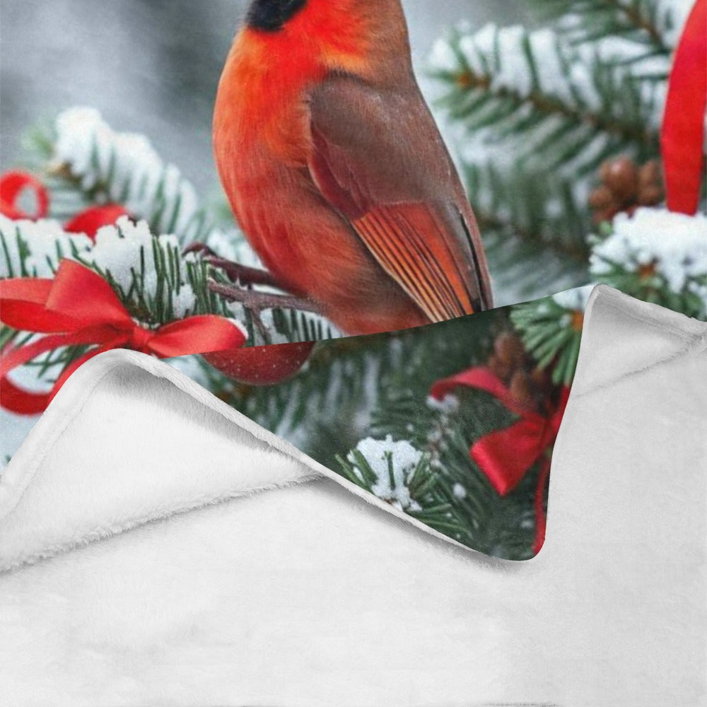 Blanket Ultra-Soft Micro Fleece CHRISTMAS CARDINAL