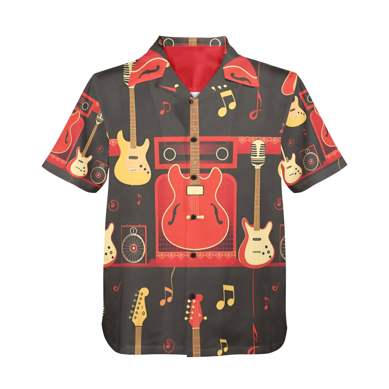 Men's All Over Print Hawaiian Shirt GUITAR STORE