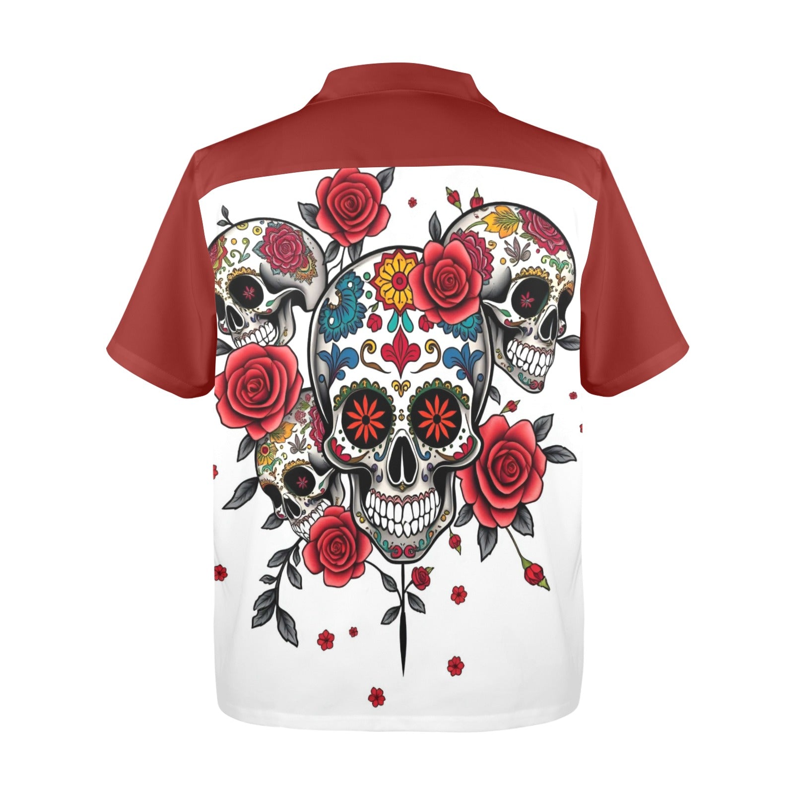 Men's All Over Print Hawaiian Shirt CALAVERAS Y ROSAS