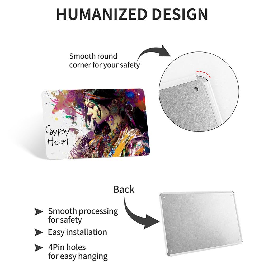 Tinplate Wall Decor GYPSY HEART