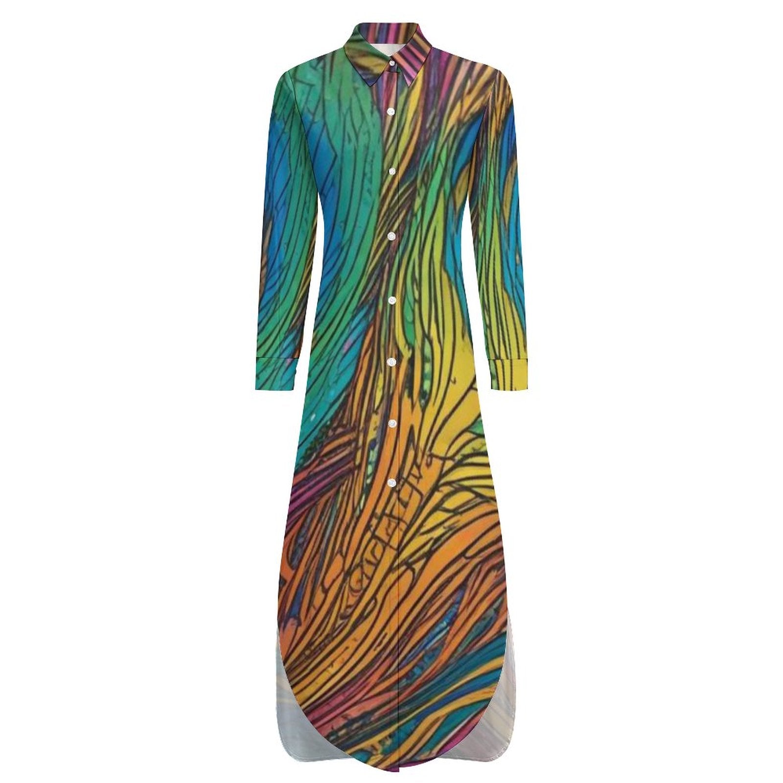 135gsm Button Down Collar Dress(All-Over Printing)