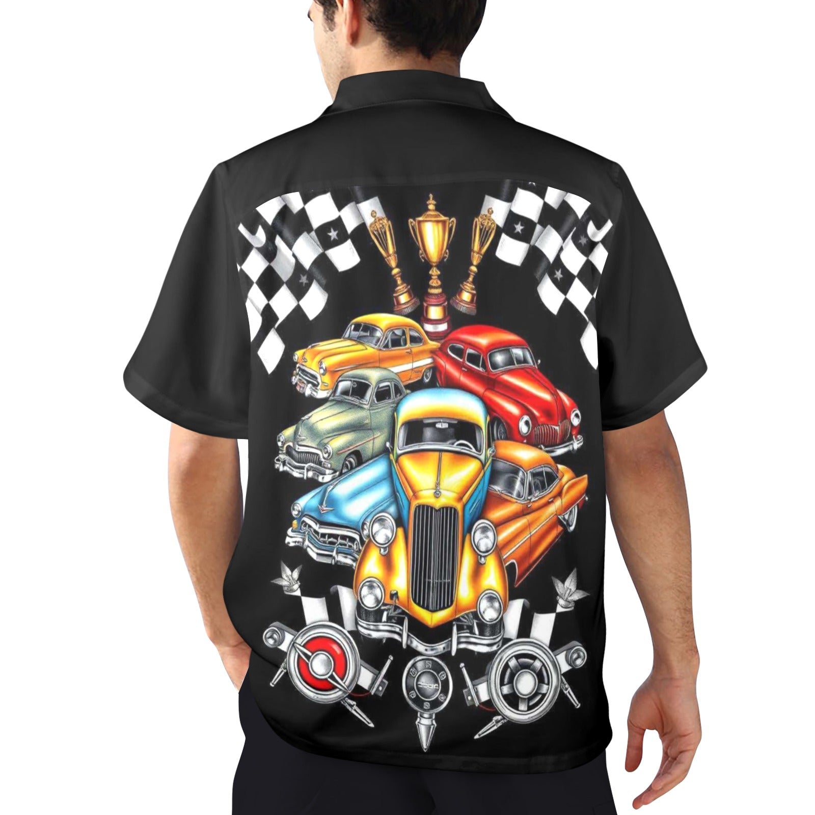 Men's All Over Print Hawaiian Shirt LIFE IN THE FAST LANE