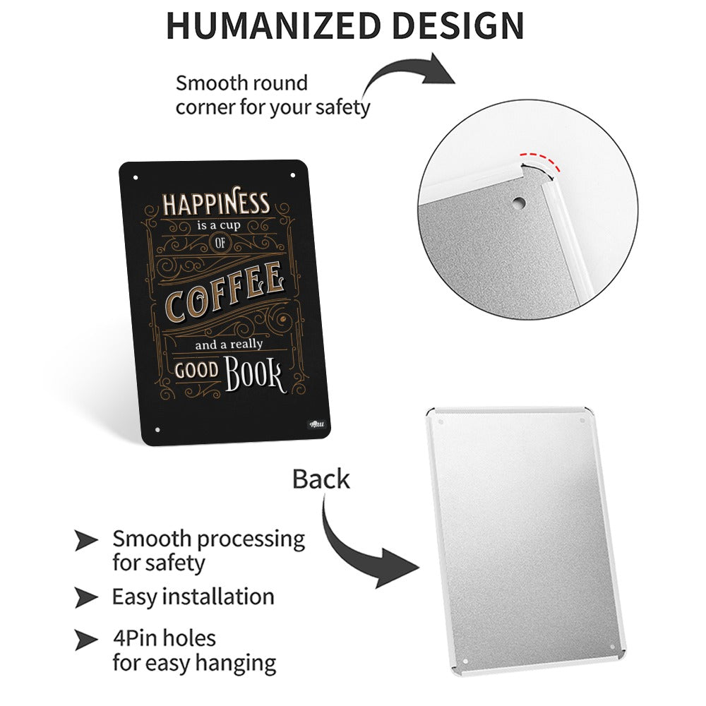 Tinplate Wall Decor HAPPINESS IS COFFEE