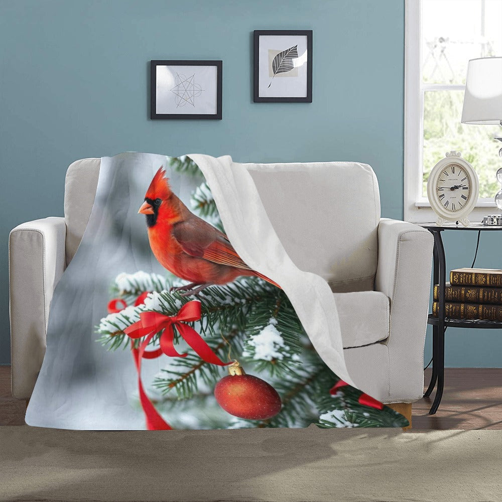 Blanket Ultra-Soft Micro Fleece CHRISTMAS CARDINAL