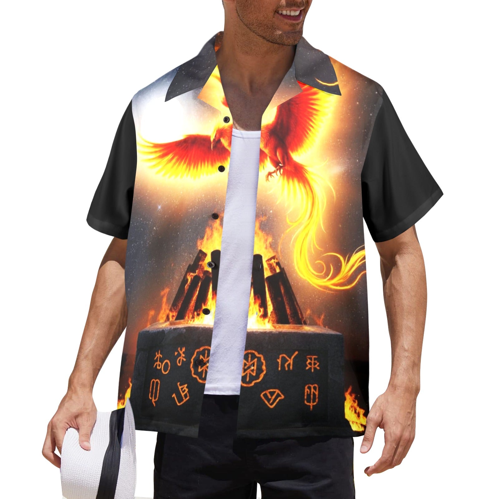 Men's All Over Print Hawaiian Shirt PHOENIX RISING