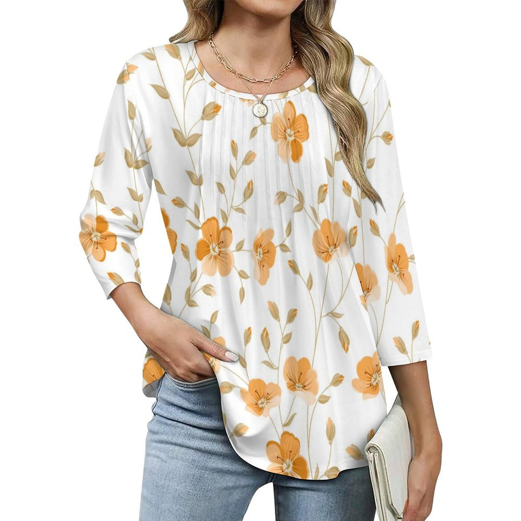 200gsm Women's 3/4 Sleeve Top(All-Over Printing)