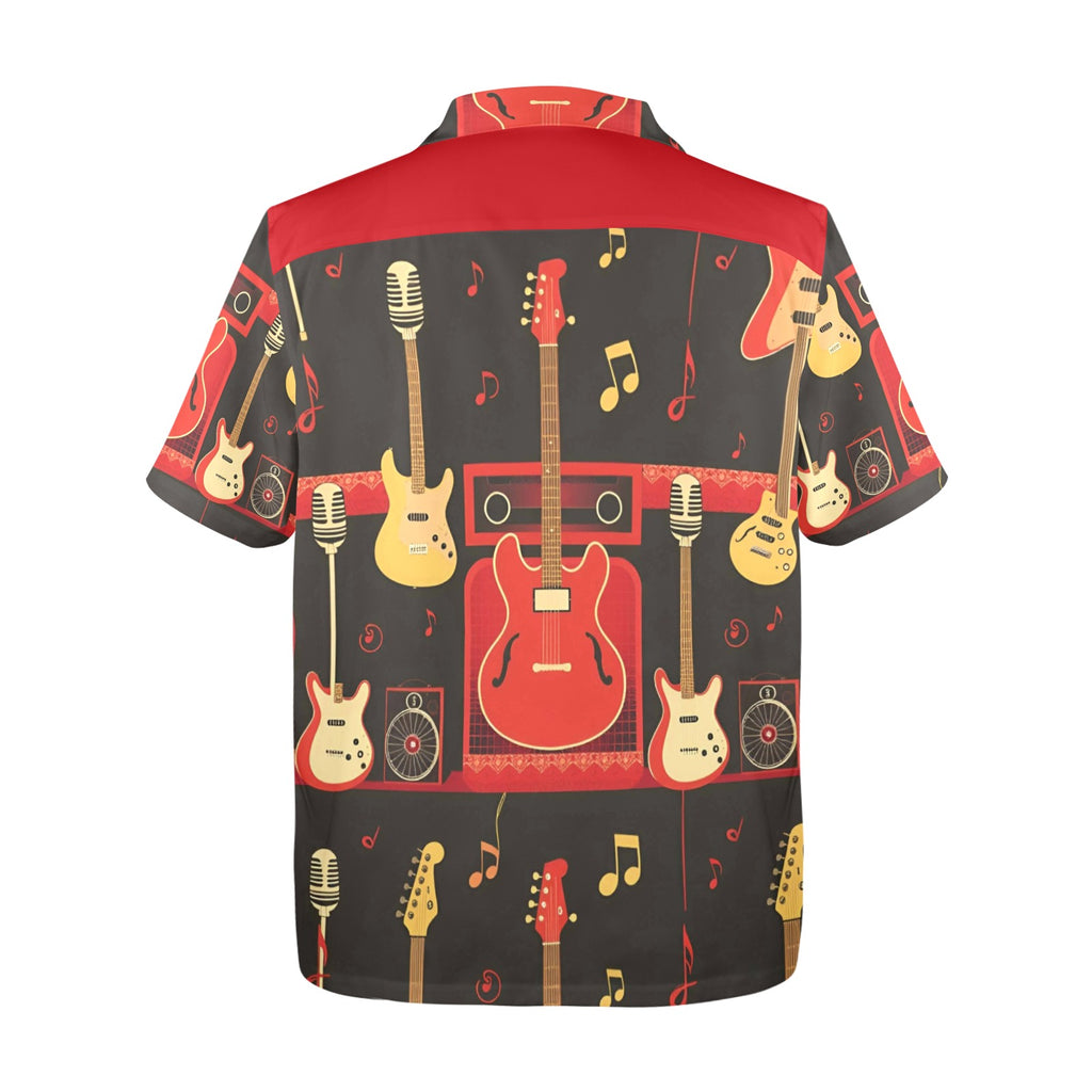 Men's All Over Print Hawaiian Shirt GUITAR STORE