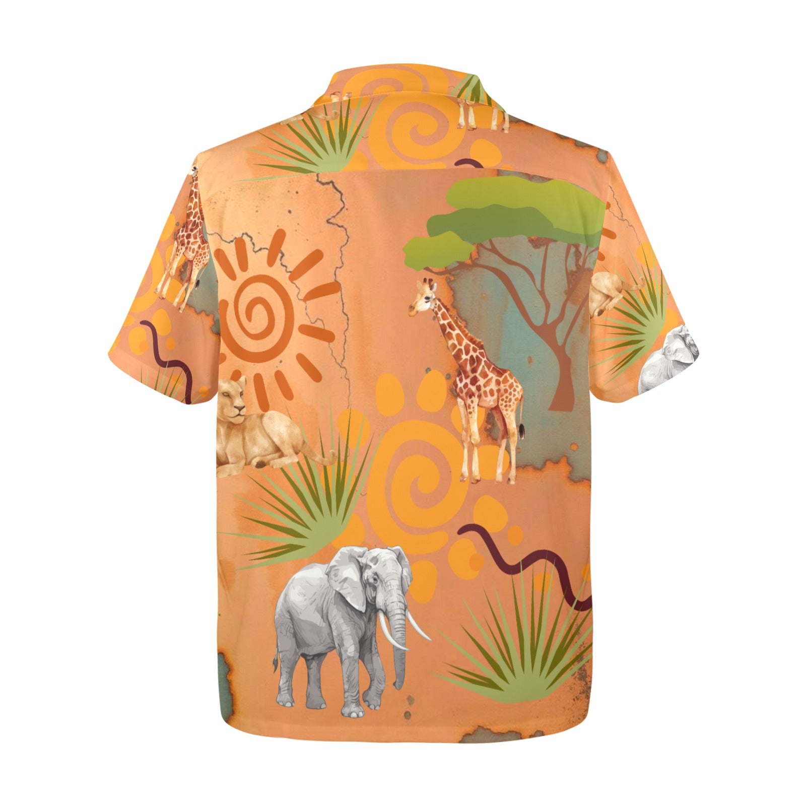 Men's All Over Print Hawaiian Shirt SAFARI