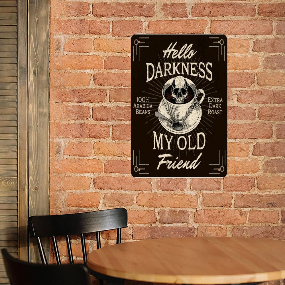 Tinplate Wall Decor HELLO DARKNESS