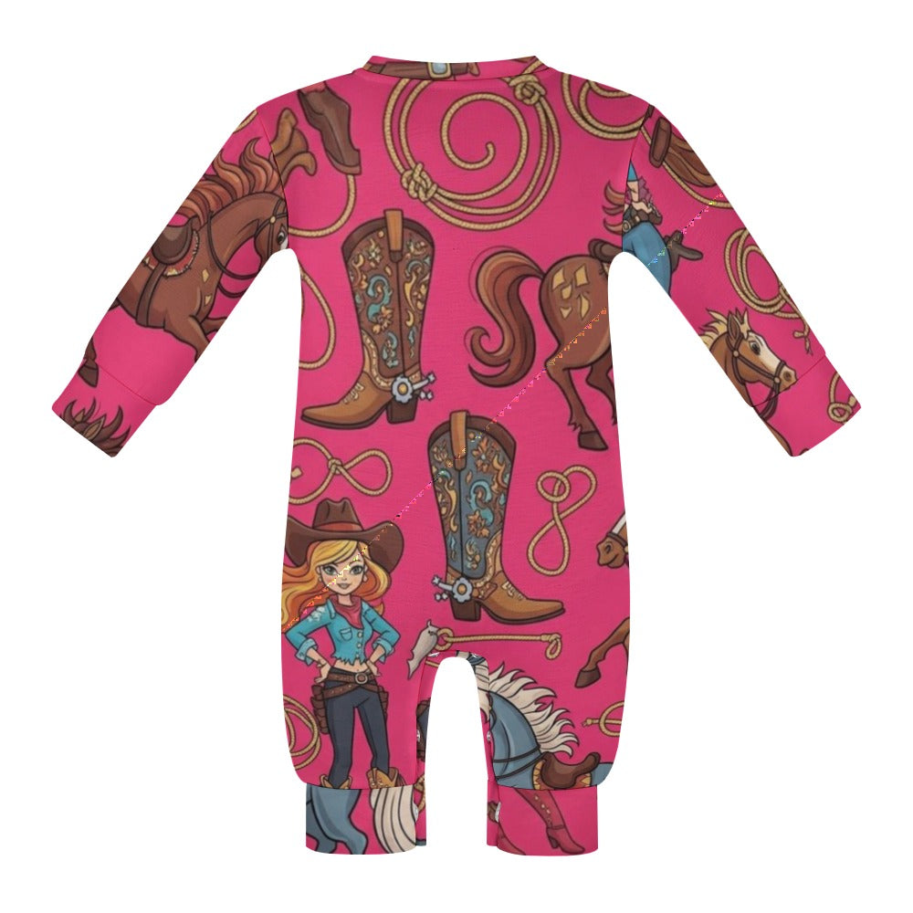 Baby romper BARBY'S HORSES  (OP)