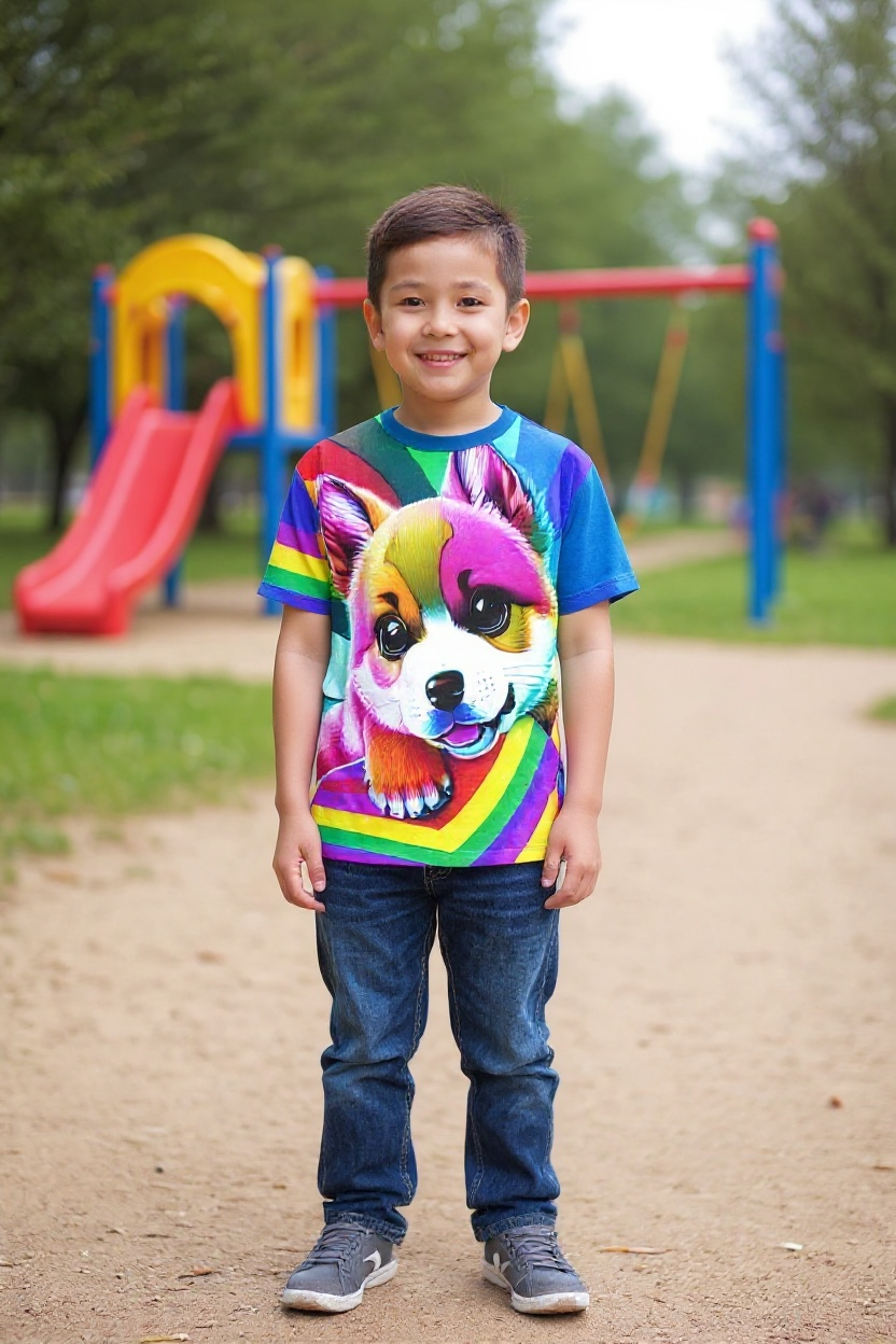 Kid's T-shirt USA Size HAPPY PUPPY