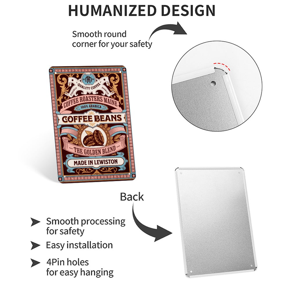 Tinplate Wall Decor COFFEE BEANS