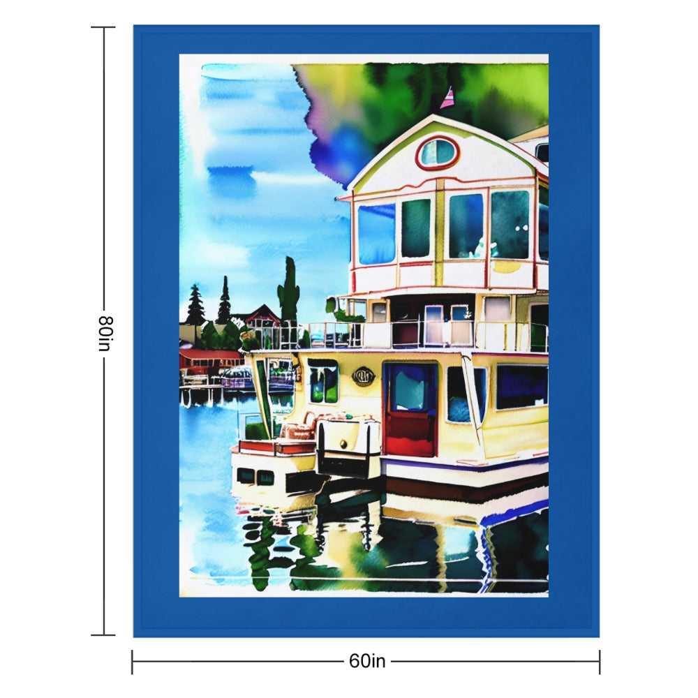 Blanket Throw Flannel WATERFRONT DREAMS