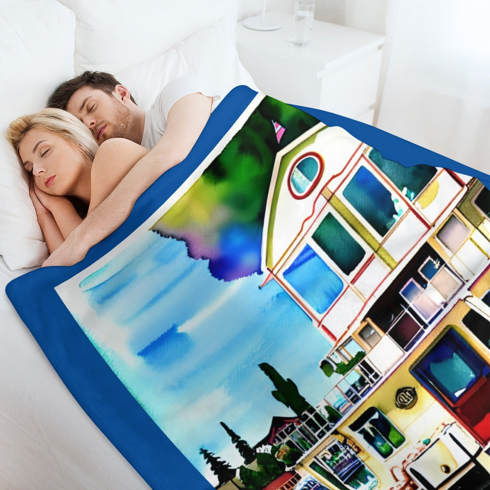 Blanket Throw Flannel WATERFRONT DREAMS