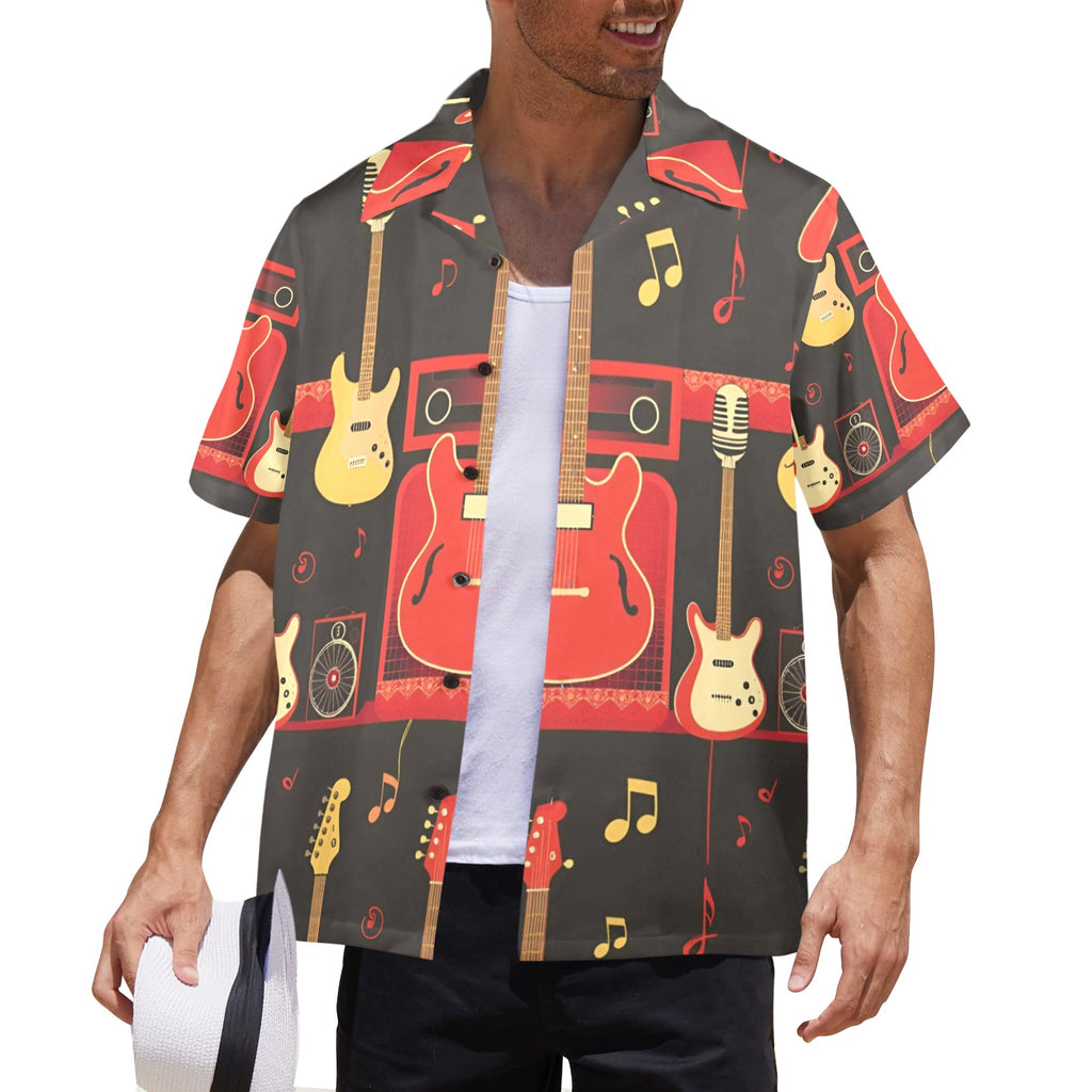 Men's All Over Print Hawaiian Shirt GUITAR STORE