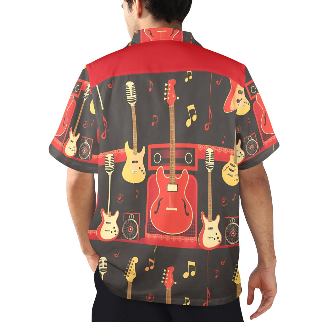 Men's All Over Print Hawaiian Shirt GUITAR STORE