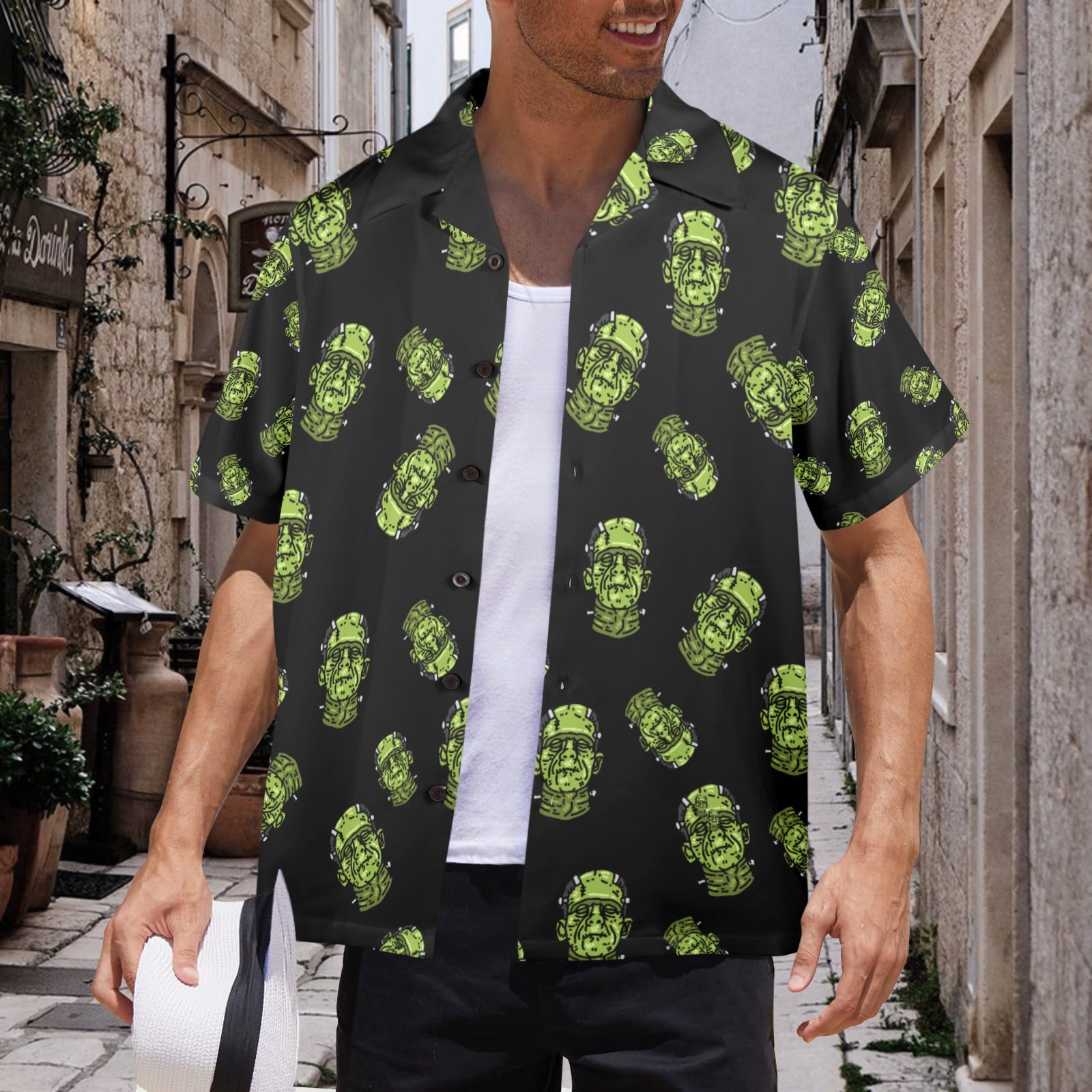 Men's All Over Print Hawaiian Shirt FRANKENSTYLE