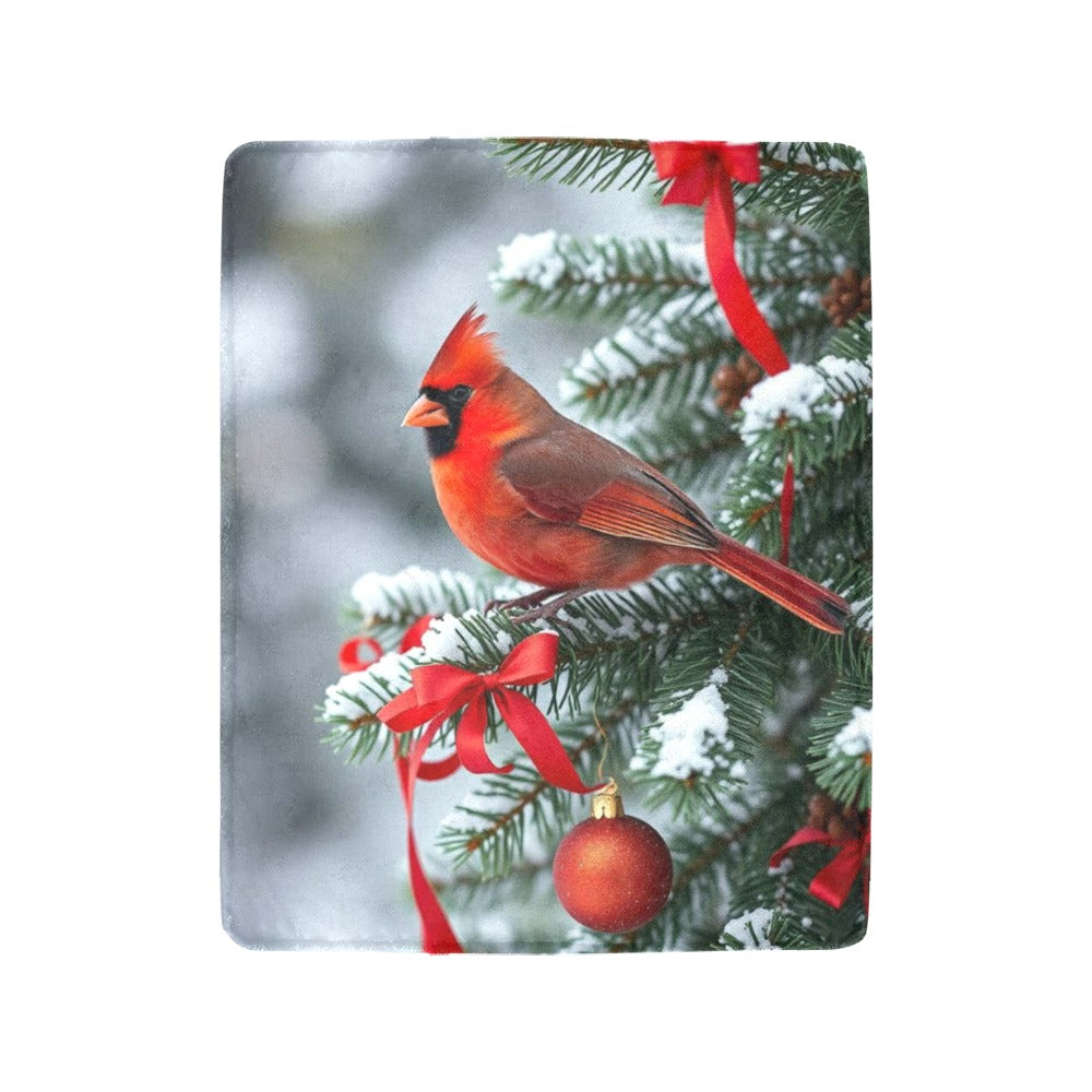 Blanket Ultra-Soft Micro Fleece CHRISTMAS CARDINAL