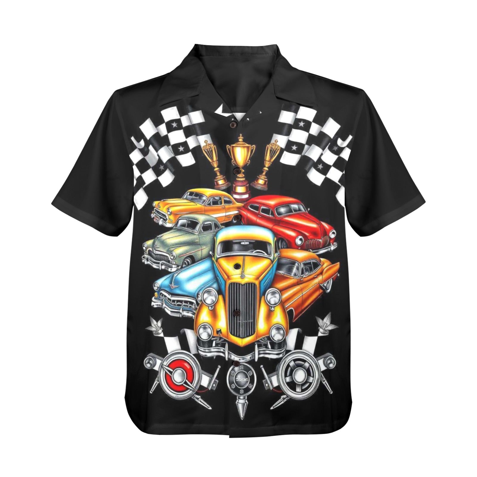 Men's All Over Print Hawaiian Shirt LIFE IN THE FAST LANE