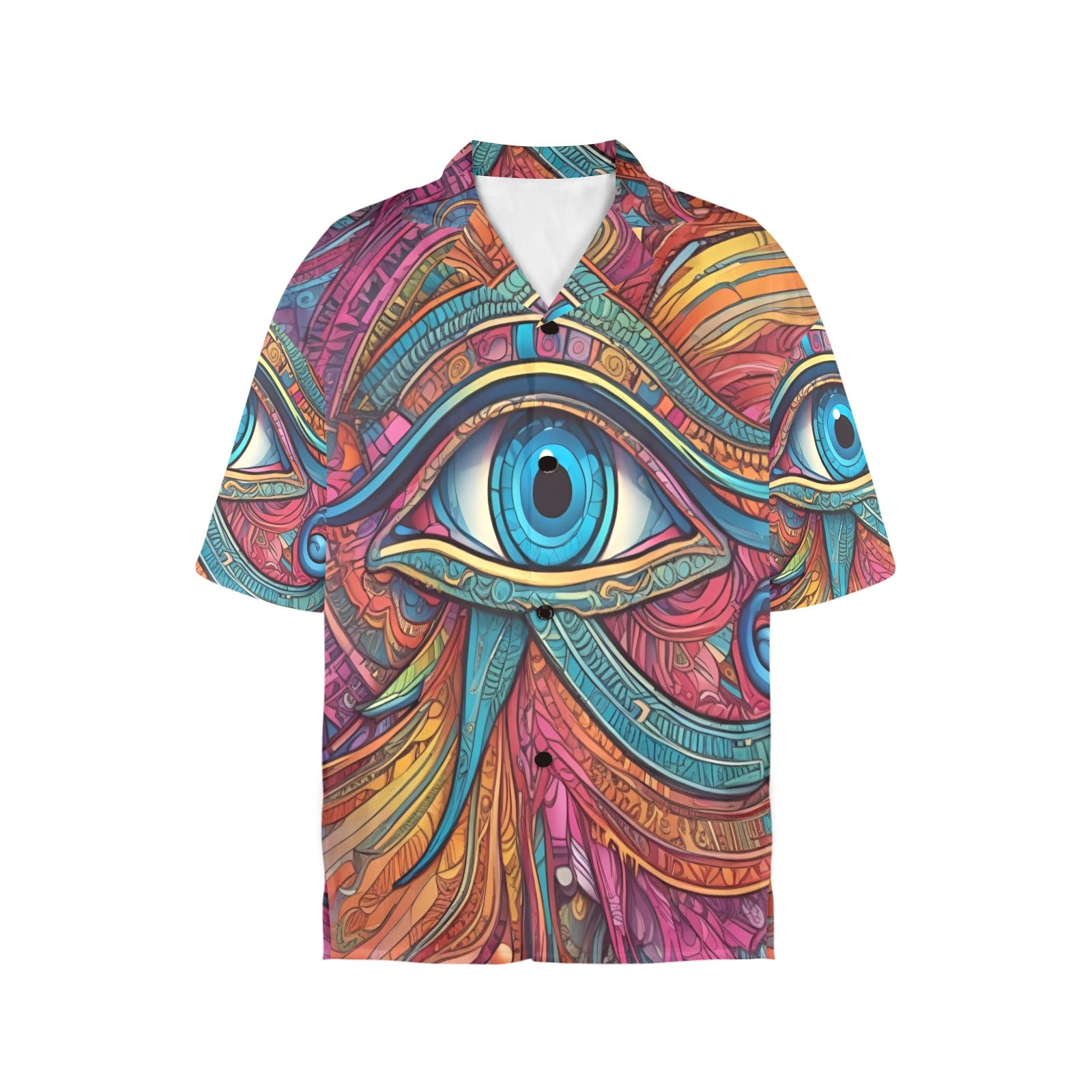 Women's All Over Print Hawaiian Shirt EYE OF HORUS