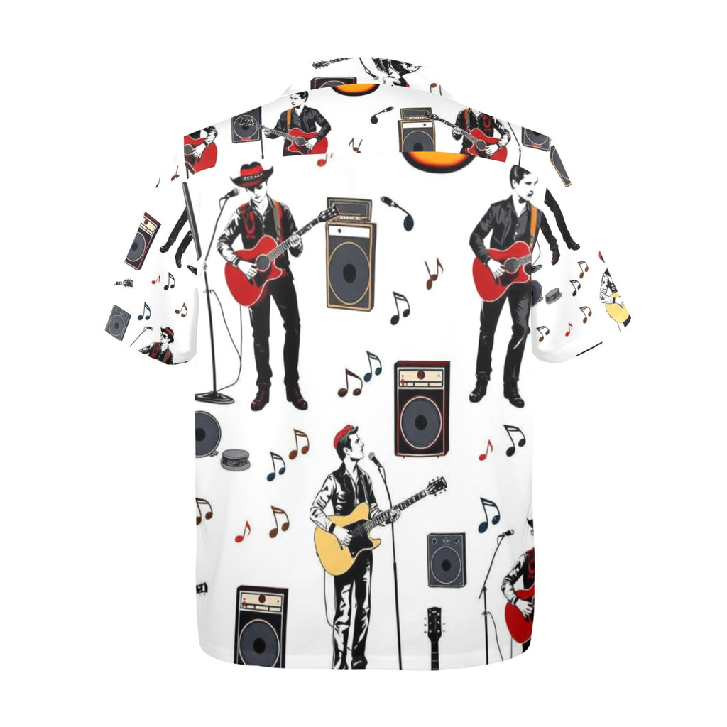 Men's All Over Print Hawaiian Shirt RETRO ROCK