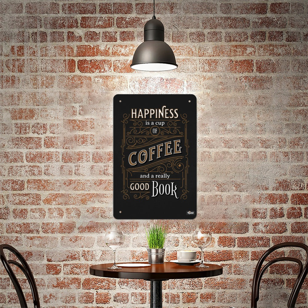 Tinplate Wall Decor HAPPINESS IS COFFEE