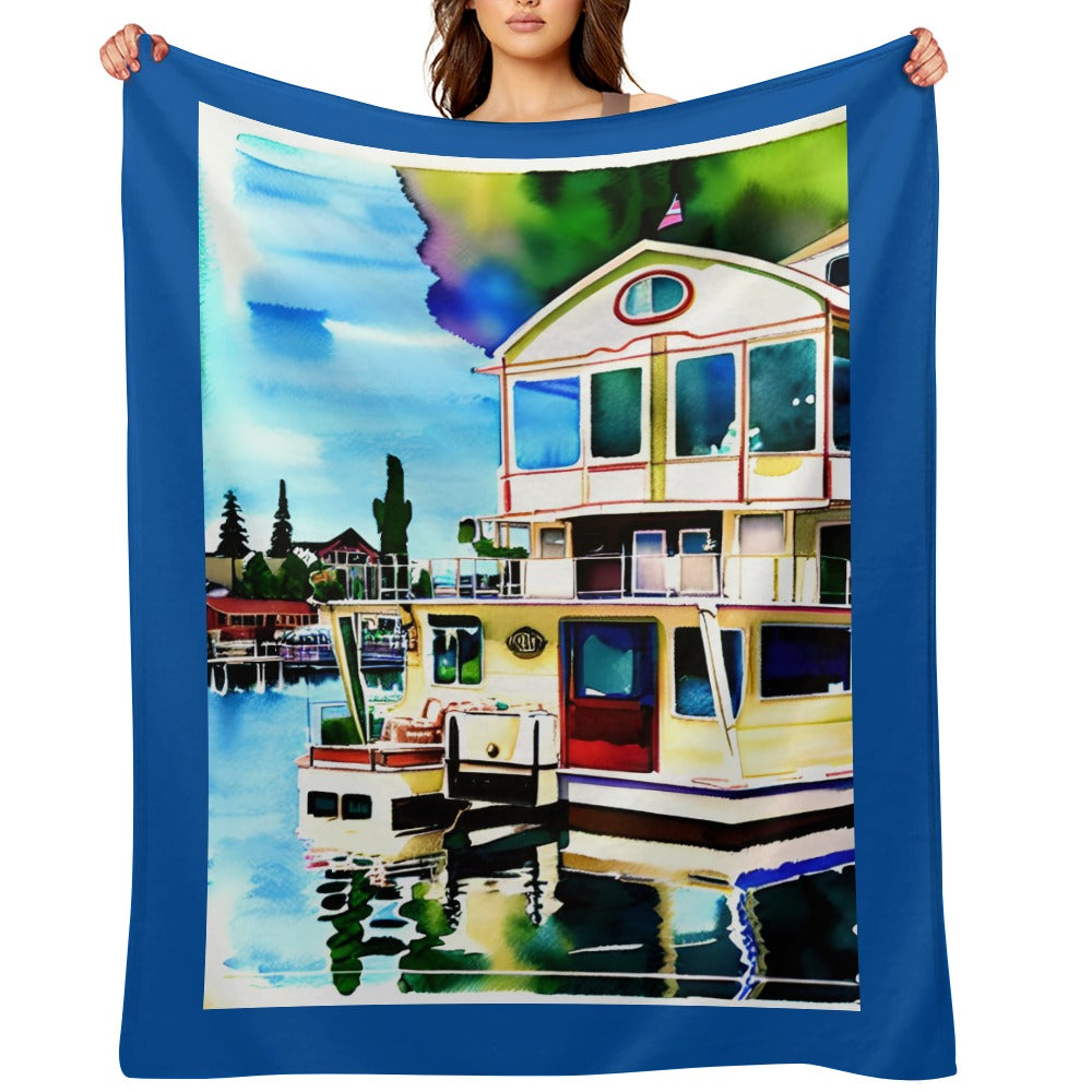 Blanket Throw Flannel WATERFRONT DREAMS
