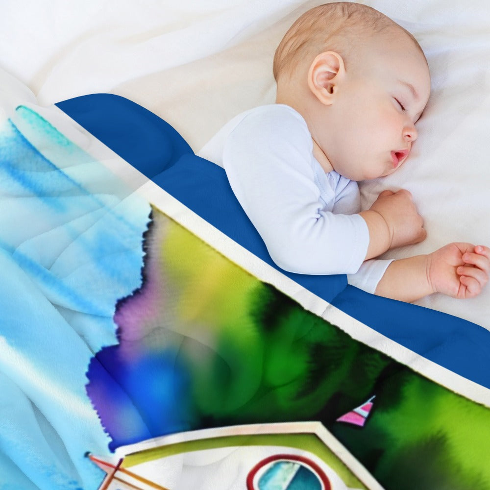 Blanket Throw Flannel WATERFRONT DREAMS